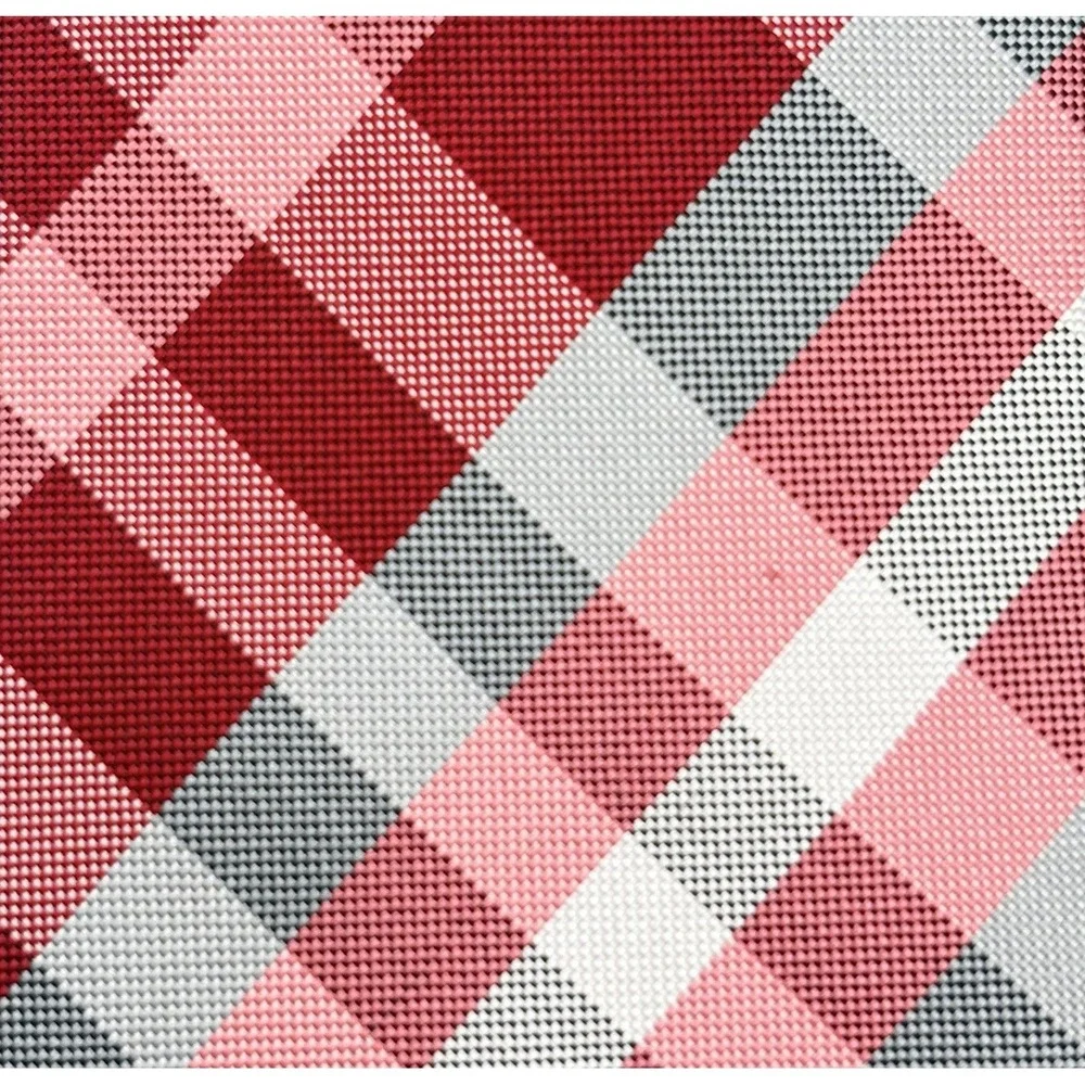Aflani Spectrum Red & Gray Plaid Pattern Silk Necktie NEW - Picture 2 of 9